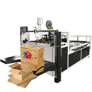 Warranted Semi Automatic Zxj-2800 Regular Shape Corrugated Paperboard Gluing Machines and Carton <strong>Box</strong> <strong>Folder</strong> Gluer Machinery - Product Image 1