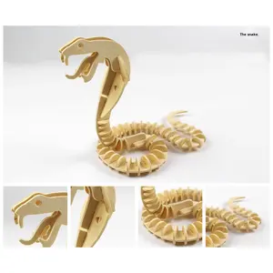 Juqi Cross-Border Hot-Selling <span class=keywords><strong>Puzzle</strong></span> en bois Jouets éducatifs pour enfants 12 Zodiac 3Diy Ornements de bureau pour petits animaux - Product Image 2