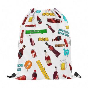 Hot Sale Custom Printed Sports <b>Backpack</b> Polyester <b>Drawstring</b> Bag - Product Image 2
