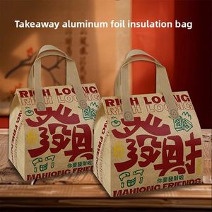 High Quality Aluminum Foil Insulated Takeaway Insulated Cooler Bag for Milk Tea Insulated Takeaway Bags - Product Image 4