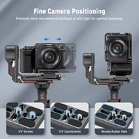 Plaque de fixation rapide de type Arca NEEWER compatible avec les stabilisateurs de cardan RS2, RSC2, RS3 PRO, base de montage de caméra double anti-chute