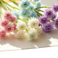 Accessoire capillaire minimaliste en plastique, fleur artificielle de gypsophile, faite à la main, pour couronne de cheveux DIY, écologique, pour usage extérieur