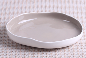 Service de vaisselle de haute qualité, inspiré du style français, blanc à l'extérieur et gris à l'intérieur, pour plats principaux, disponible à prix de gros - Product Image 5