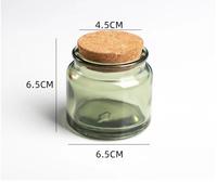Frascos vacíos para velas de vidrio transparente verde ámbar de 100ml con tapa de corcho DIY velas taza recipiente contenedores embalaje