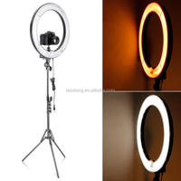 Kit d'éclairage annulaire 18 "55W 240 LEDS RL-18 caméra photographie lampe à intensité variable avec trépied