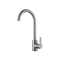 Robinet de cuisine en acier inoxydable SUS304 durable, finition brossée, pivotant à 360°, monocommande, à poser sur comptoir, mitigeur eau chaude et froide, vente en gros