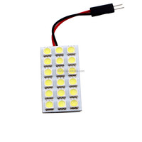 Lampe dôme de lecture pour panneau de 18SMD 5050 LED 12V lampe de plaque d'immatriculation blanche pour voitures accessoires d'éclairage de voiture