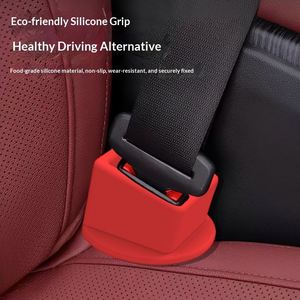 Support de fixation universel en silicone pour boucle de sécurité de ceinture de voiture, avec logo personnalisable - Product Image 3