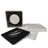 Boîte à pièces carrée de 50 mm, support pour lingots d'or et d'argent, capsule pour barres d'or