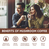 Energía café MCT aceite de coco Etiqueta Privada hongo reishi café shilajit café