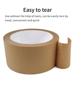 เทปกระดาษคราฟท์สีน้ำตาลที่เขียนได้เป็นมิตรต่อสิ่งแวดล้อมสำหรับงานหัตถกรรมเทปกระดาษสำหรับติดฉลากปิดผนึก - Product Image 4