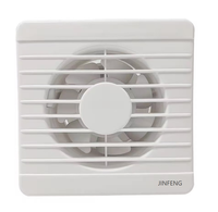 Ventilateur de ventilation mural de 4 pouces à piles pour la maison, la cuisine et la salle de bain ; puissant, silencieux, avec commande par bouton-poussoir