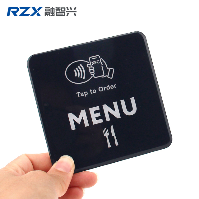 RZX Wholesale Factory Direct 13.56MHZ Customized Printing and Size Programmable RFID NFC Epoxy Resin Access Control Review Cards
