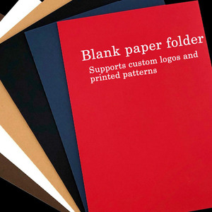 Biểu tượng tùy chỉnh A4 giấy thư mục Gói 10 lá vàng in ấn A5 chèn Clip da bò bìa các tông màu đen in giấy bìa - Product Image 2