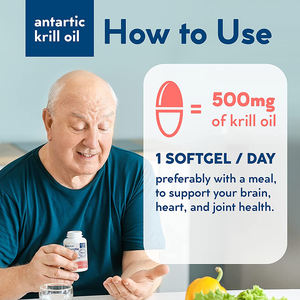 Olio di Krill antartico Softgels <span class=keywords><strong>Omega</strong></span> 3 EPA DHA astaxantina Krill capsule di olio integratore <span class=keywords><strong>per</strong></span> articolazioni adulte e salute del cuore - Product Image 5
