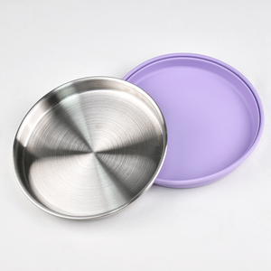 Nouvelle assiette d'alimentation en silicone pour enfants au design moderne avec ventouse en acier inoxydable 304 pour bébé - Product Image 3