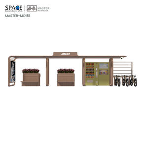 Refugio de autobús de ciudad inteligente con máquina expendedora y área de estacionamiento de bicicletas - Product Image 3