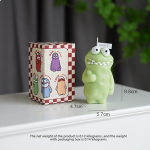 Bougie parfumée artisanale en cire de paraffine, motif monstre de boue de dessin animé, drôle, épaisse, fine, petite, souvenir, cadeau fantaisie pour les anniversaires - Product Image 3