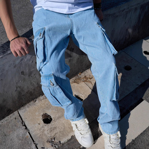 Jeans Cargo da <span class=keywords><strong>uomo</strong></span> Jeans da <span class=keywords><strong>uomo</strong></span> Cargo Jeans <span class=keywords><strong>pantaloni</strong></span> Jeans con tasca laterale - Product Image 4