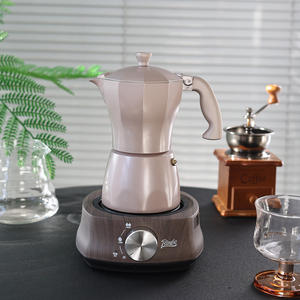 BSCI Factory Espresso Moka Pot <span class=keywords><strong>Estufa</strong></span> de inducción de aluminio fundido de larga duración Friendly Best Mocha Pot Crafted by Metal - Product Image 2