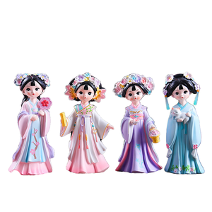 Estatuilla de belleza de resina de estilo antiguo personalizada, estatua de niña clásica, decoración del hogar y adorno de escritorio, arte único inspirado en el <span class=keywords><strong>anime</strong></span> - Product Image 1