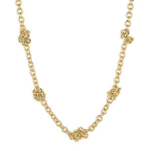 Gemnel Trendy 925 Sterling Silver 18K Gold Plated Knotty Necklace - Product Image 1