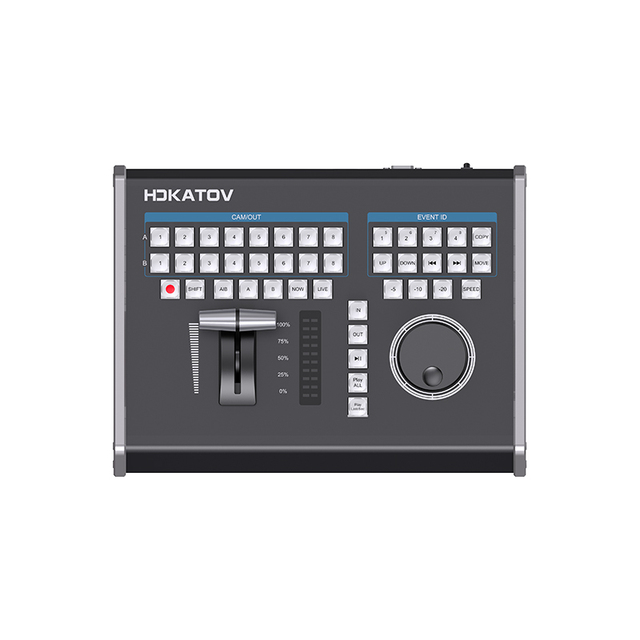 HDKATOV KD61 Slow Motion Video Switcher 4-Channel T-bar COM Control Panel Video Switching Multiple Control Interfaces Reserved