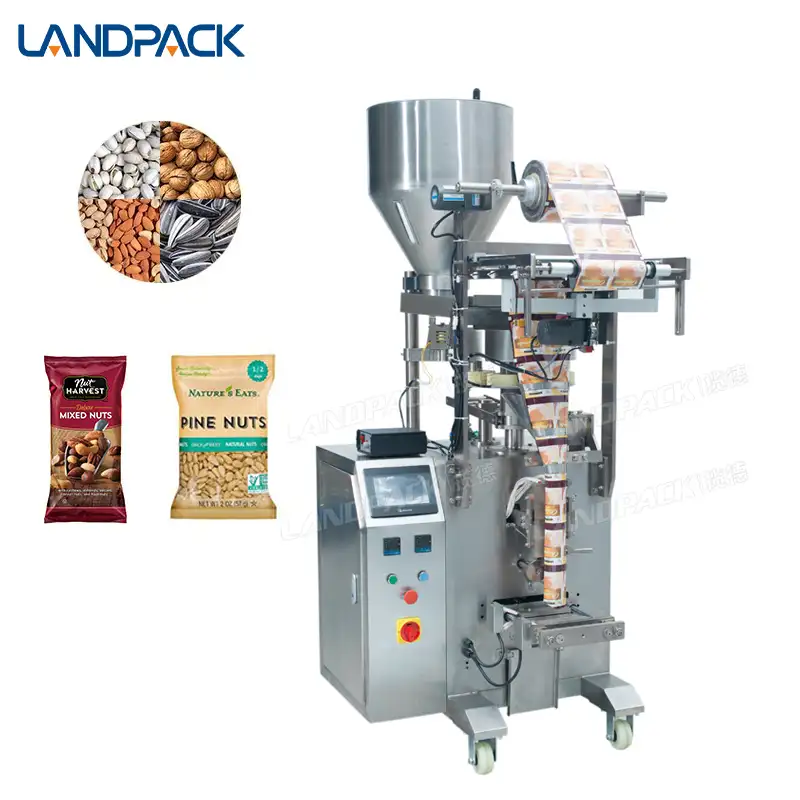 Food Machine Nuts Packing Machine Automatic Landpack Vertical Automatic Nuts Beans Penauts Grain Food Packaging Machine