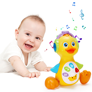 New Baby <b>Musical</b> Duck Toy Dancing Crawling Tummy Time Light up Infant Toys - Product Image 2