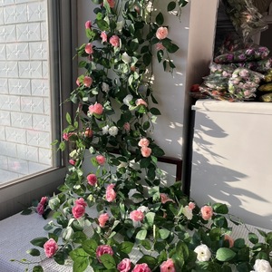 Guirlandes de roses artificielles en soie pour la décoration murale et de balcon, style vintage japonais, bouquet - Product Image 4