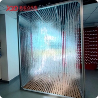 Cubo 3D in Metallo con Display LED RGB Interattivo XQD, Luci Natalizie a Pixel Multicolore per Interni, IP44