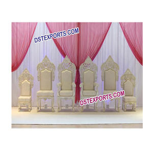 Mandap DE BODA indio, instalación de silla de madera, tallado pesado, hermoso, de boda, indio - Product Image 1