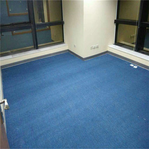 Tapis de salon bleu à poils bas, accessoire Commercial en Pp, avec boucle robinetterie pour bureau et maison - Product Image 2