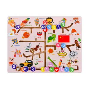 Quebra-cabeça de madeira para crianças, brinquedo educacional com novo design, labirinto de madeira, quebra-cabeça logarithmic, labirinto de caminhadas, montessori, brinquedos educativos, 2021