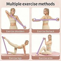 Banda de Resistencia de 6 Tubos para Entrenamiento de Cuerpo Completo, Expansor de Pecho, Equipo de Entrenamiento Muscular para Brazos y Hombros