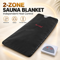 Selimut Sauna Oxford Anti Air dengan Ritsleting dan Lengan, 2 Zona Pemanas, Harga Pabrik Grosir, Produsen Berpengalaman 15 Tahun, untuk Spa di Rumah