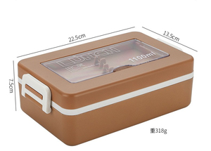 Boîte à lunch pour enfants de haute qualité, boîte à lunch sécurisée, grande capacité, compatible micro-ondes, ultra légère, récipient alimentaire en plastique compatible micro-ondes - Product Image 2