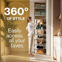 Meuble à chaussures rotatif multi-niveaux de style nordique – Présentoir à sacs pour centres commerciaux et usage domestique – Organisateur de chaussures à 360 degrés