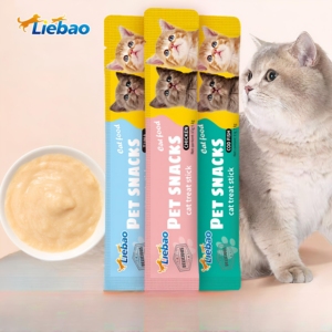 Venda quente de Alta Qualidade Libao 15g Delicioso Cremoso <span class=keywords><strong>Cat</strong></span> Snack Sticks Pet Training Recompensa Gato Tiras Snacks Treats Pet Comida Molhada - Product Image 3