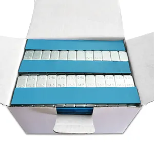 Customized Box Fe Stick On Wheel Weights 100 Pcs Wheel Balancing Weights With Blue Tape