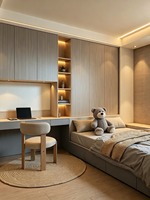 Set Kamar Tidur Tatami dari Paduan Aluminium Hemat Energi dan Ramah Lingkungan dengan Lemari Meja Terintegrasi Tahan Api