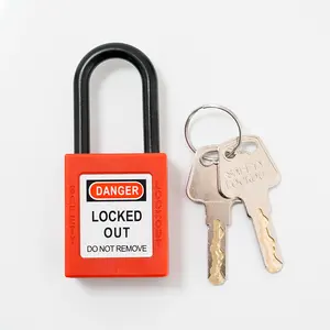 China Wholesale Manufacturers Plastic Multicolor Custom Padlock Key With Master Key Safety Lockout Padlock Plastic Lock Device