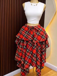HK5218 Trendy 2026 Pakaian Musim Panas Butik Wanita Street Wear Gaya Unik Rok Panjang Wanita Elegan Model Irregular untuk Wanita - Product Image 6