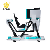 Machine de jeu commerciale Eplay, plateforme de mouvement 6 DOF populaire INS, simulateur de course F1 9D à mouvement complet avec 3 écrans en fibre de verre