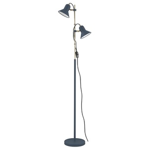 Lámpara de pie azul, 2xE27, estilo moderno, ideal para iluminar espacios y decorar interiores. - Product Image 1