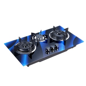 Cuisinière à gaz encastrable 3 feux Ridax de qualité professionnelle avec grilles en fonte robuste - Product Image 3