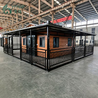 Cabines de vacances personnalisées, terrasse sur le toit, équipements de conception, maison mobile extensible, maison de luxe de 20 pieds, maison modulaire pliable préfabriquée
