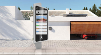 Pantalla LCD de Doble Cara para Exteriores, con Energía Solar, para Paradas de Autobús, Publicidad Digital, Señalización Inteligente para Ciudades