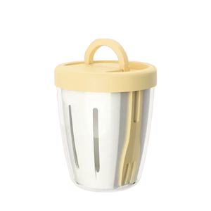 Переносная чашка для хранения фруктового салата с крышками и вилкой, контейнеры для хранения фруктов, контейнер для еды, хрустящая чашка для обеда, 20 унций - Product Image 1