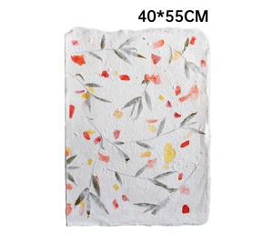 JOYWOOD romantique népalais fleur <span class=keywords><strong>papier</strong></span> déchiré à la main à la mode rétro haut de gamme bouquet emballage <span class=keywords><strong>papier</strong></span> fleur <span class=keywords><strong>papier</strong></span> en gros - Product Image 3